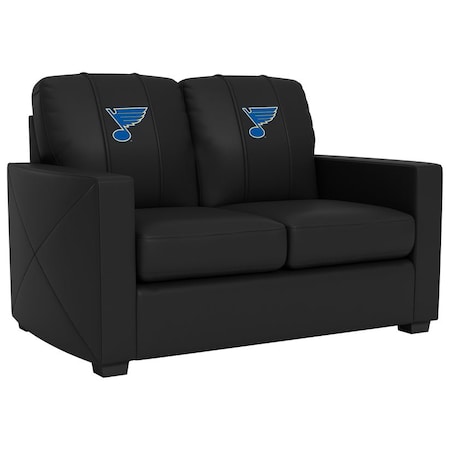 Dreamseat Silver Loveseat with St. Louis Blues Logo XZ7759003LSCDBK-PSNHL42050